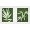 Green Spa Bamboo by Linda Woods, 2 Piece White Framed Art Set